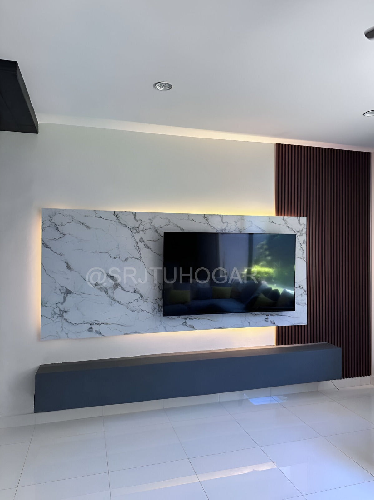 Placa Simil Marmol color Blanco 4mm