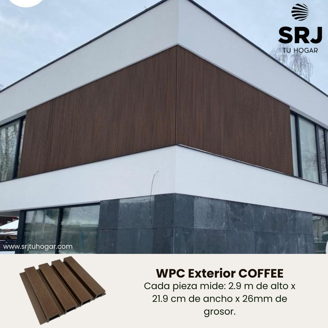 WPC Para Exterior Simil Madera Coffe